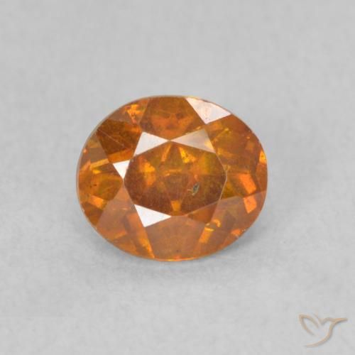 0.72ct Natürlicher tieforange Sphalerit, Oval, SI