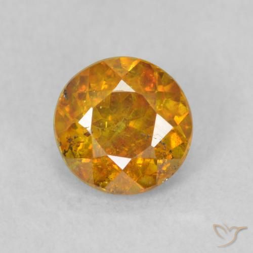 0.78ct Natürlicher Medium Light-Orange Sphalerit, Runden, SI