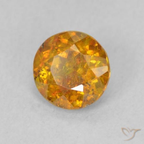 9,17 ctw natürlicher Medium Light-Orange Sphalerit, Runden, SI