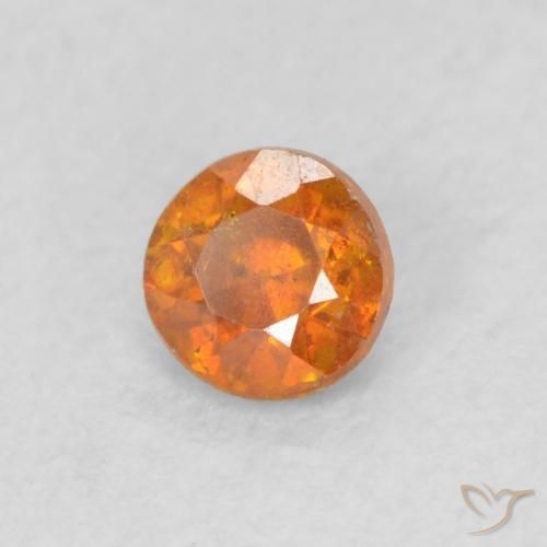 9,17 ctw natürlicher Amber Orange Sphalerit, Runden, SI