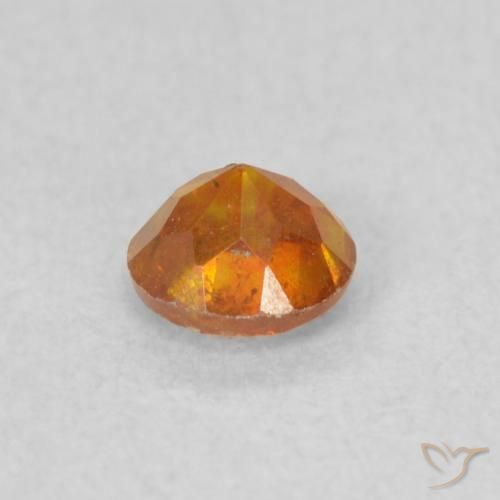 9,17 ctw natürlicher Amber Orange Sphalerit, Runden, SI