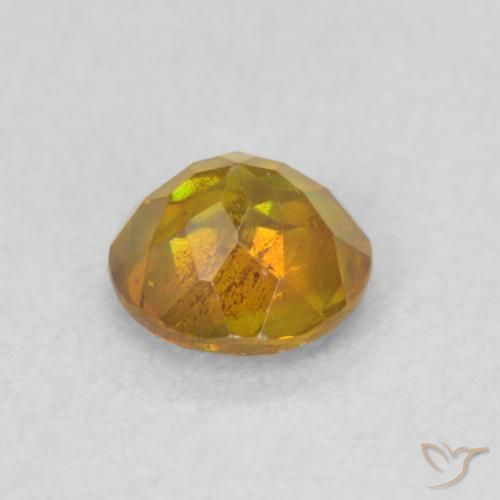 9,17 ctw natürlicher Tiefes Goldorange Sphalerit, Runden, SI