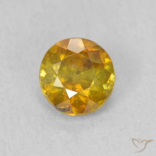 0.53ct Natürlicher gold-braun Sphalerit, Runden, SI
