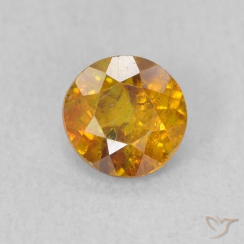 0.51ct Natürlicher gold-braun Sphalerit, Runden, SI