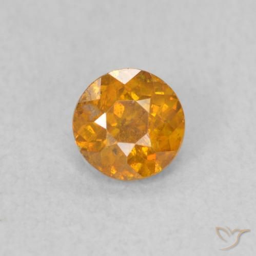 0.42ct Natürlicher Honig-orange Sphalerit, Runden, SI
