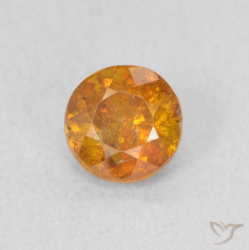 0.54ct Natürlicher Medium Light-Orange Sphalerit, Runden, SI