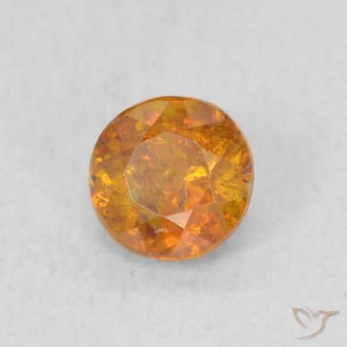 9,17 ctw natürlicher Medium Light-Orange Sphalerit, Runden, SI