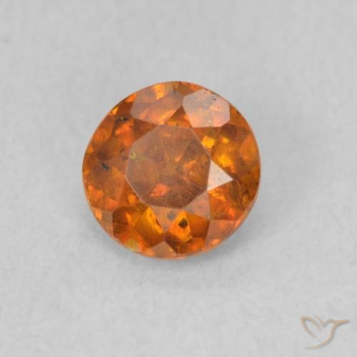 9,17 ctw natürlicher Amber Orange Sphalerit, Runden, SI