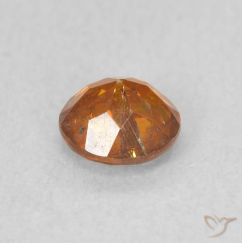 9,17 ctw natürlicher Amber Orange Sphalerit, Runden, SI