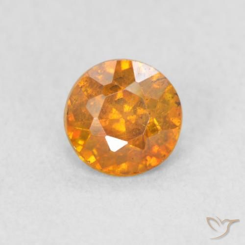 0.45ct Natürlicher Honig-orange Sphalerit, Runden, VS-SI
