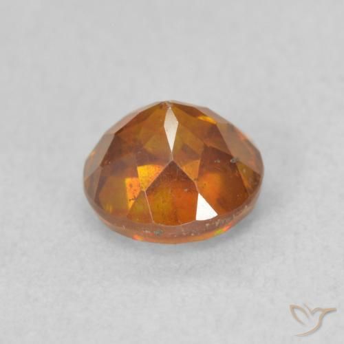 9,17 ctw natürlicher Medium Dark-Orange Sphalerit, Runden, VS