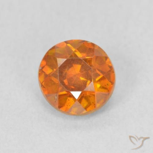 0.75ct Natürlicher Gelblich-orange Sphalerit, Runden, VS-SI