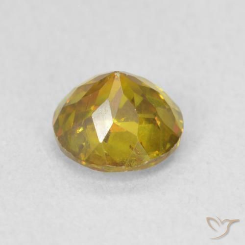 9,17 ctw natürlicher Gold-Orange Sphalerit, Runden, VS-SI