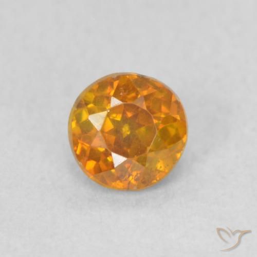 0.42ct Natürlicher Erde Orange Sphalerit, Runden, VS-SI