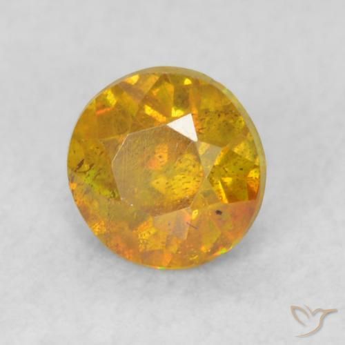 9,17 ctw natürlicher Orange-Gold Sphalerit, Runden, SI
