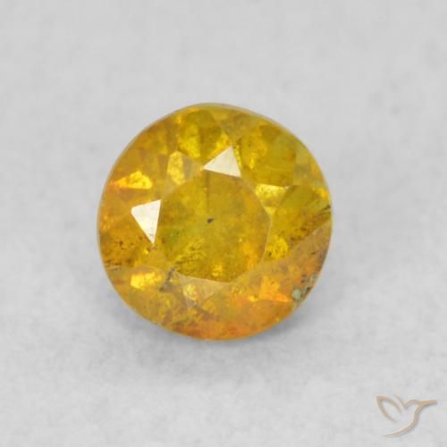 0.35ct Natürlicher Gold-Orange Sphalerit, Runden, SI