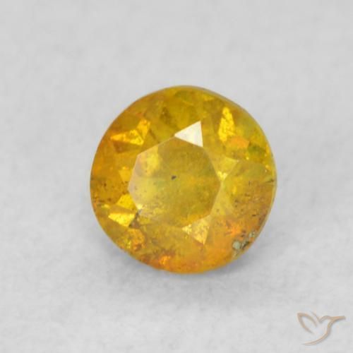 9,17 ctw natürlicher Gold-Orange Sphalerit, Runden, SI