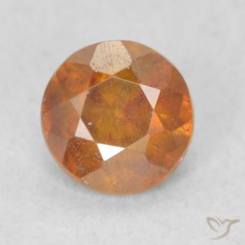 0.45ct Natürlicher Erde Orange Sphalerit, Runden, SI