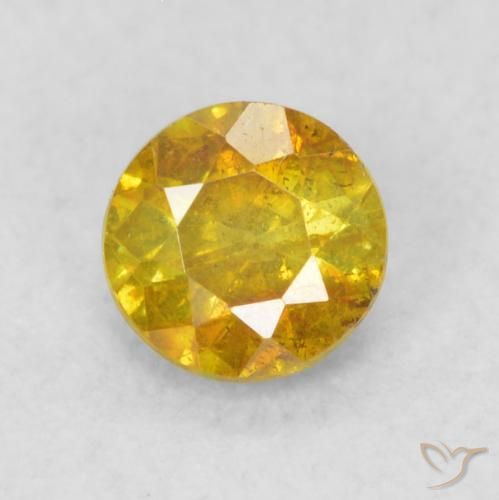 0.33ct Natürlicher Gold-Orange Sphalerit, Runden, SI