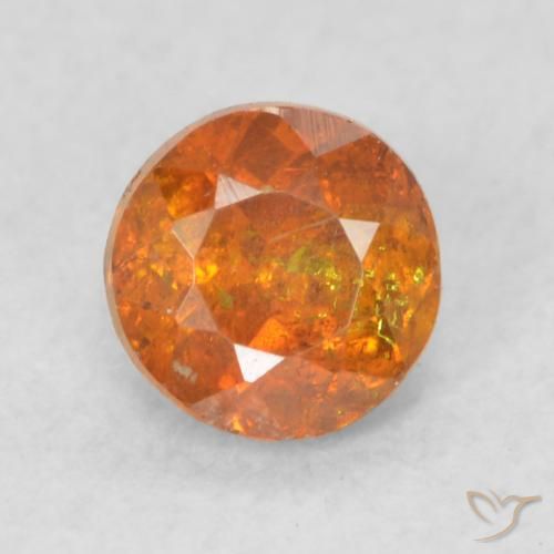 0.45ct Natürlicher tieforange Sphalerit, Runden, SI