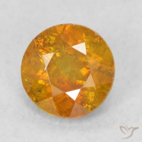 0.56ct Natürlicher bräunlich-orange Sphalerit, Runden, SI