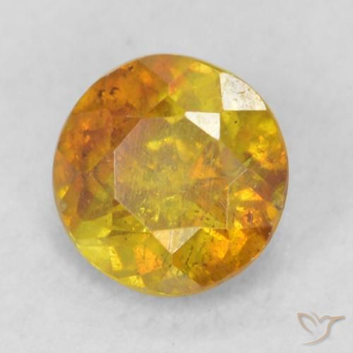 0.45ct Natürlicher tieforange Sphalerit, Runden, SI