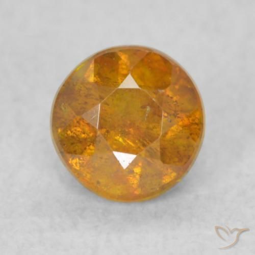 0.40ct Natürlicher Medium Light-Orange Sphalerit, Runden, SI