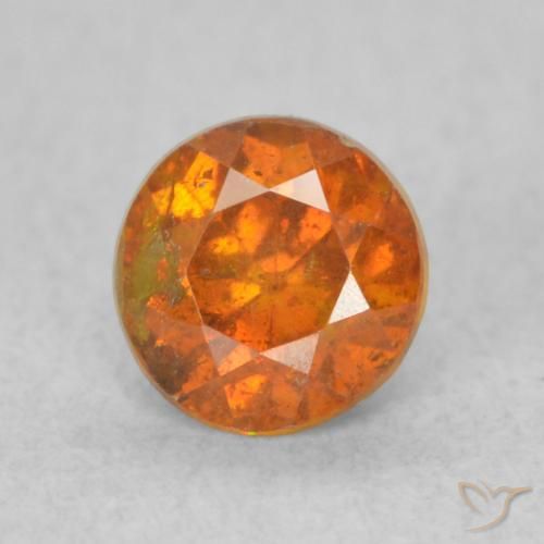 9,17 ctw natürlicher Mittelorange Sphalerit, Runden, SI