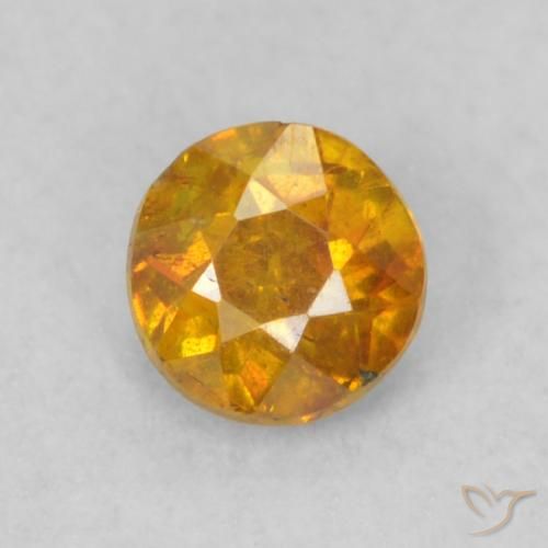 0.25ct Natürlicher Honig-orange Sphalerit, Runden, SI