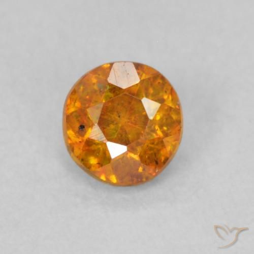 0.26ct Natürlicher Erde Orange Sphalerit, Runden, SI