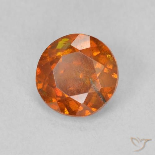 9,17 ctw natürlicher Medium Dark-Orange Sphalerit, Runden, SI