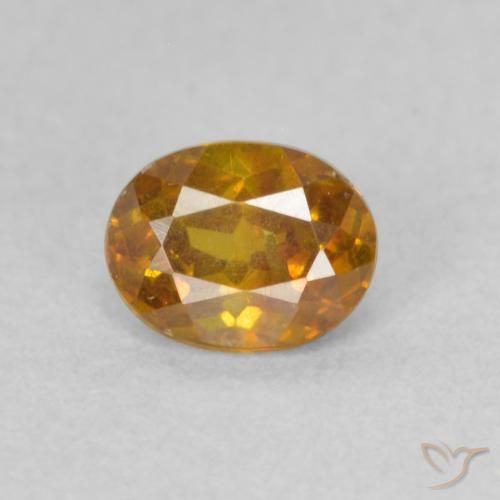 0.50ct Natürlicher tieforange Sphalerit, Oval, SI