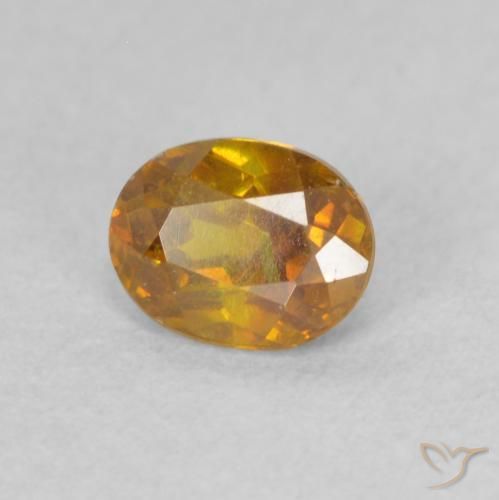 9,17 ctw natürlicher tieforange Sphalerit, Oval, SI