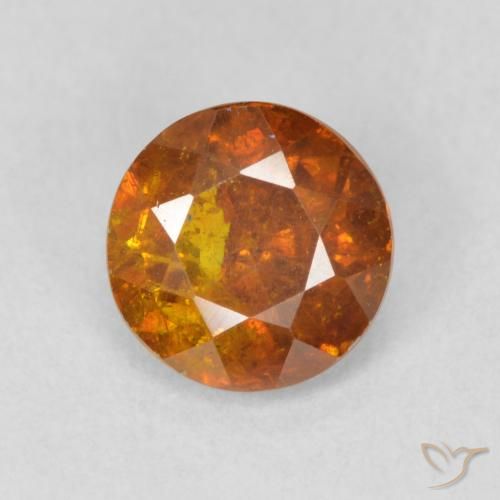 1.14ct Natürlicher bräunlich-orange Sphalerit, Runden, SI
