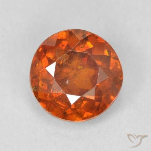 1.31ct Natürlicher tieforange Sphalerit, Runden, SI