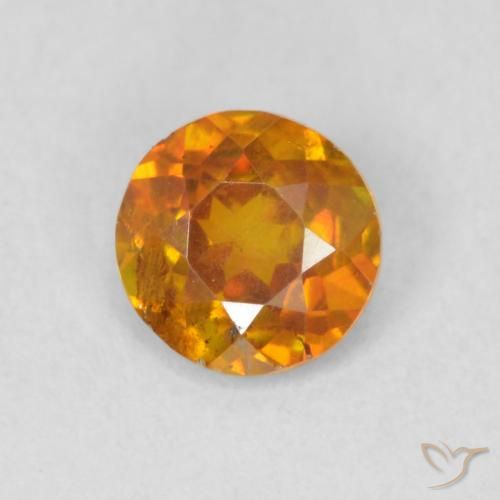 0.54ct Natürlicher bräunlich-orange Sphalerit, Runden, SI