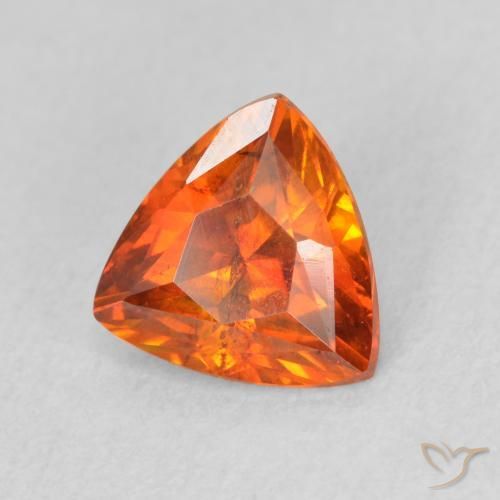 1.61ct Natürlicher Amber Orange Sphalerit, Trillion, VS-SI