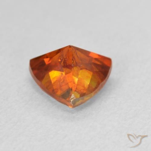 9,17 ctw natürlicher Amber Orange Sphalerit, Trillion, VS-SI