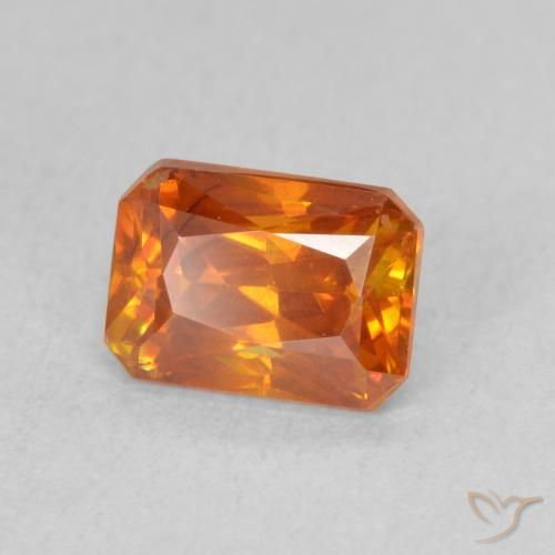 9,17 ctw natürlicher Mittelorange Sphalerit, Oktagonschliff, VS-SI