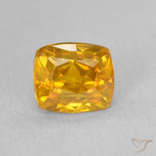 1.71ct Natürlicher Orange-Gold Sphalerit, Kissen, VS-SI