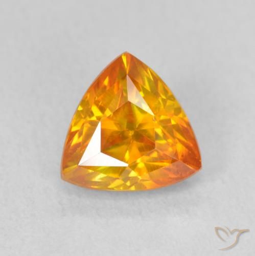 1.48ct Natürlicher Aprikose Orange Sphalerit, Trillion, SI