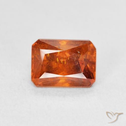1.81ct Natürlicher Amber Orange Sphalerit, Smaragdschliff, SI