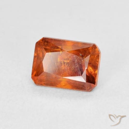 9,17 ctw natürlicher Amber Orange Sphalerit, Oktagonschliff, SI