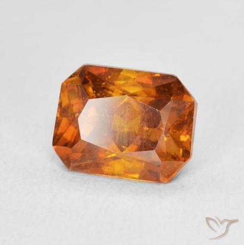 9,17 ctw natürlicher Medium Dark-Orange Sphalerit, Oktagonschliff, SI