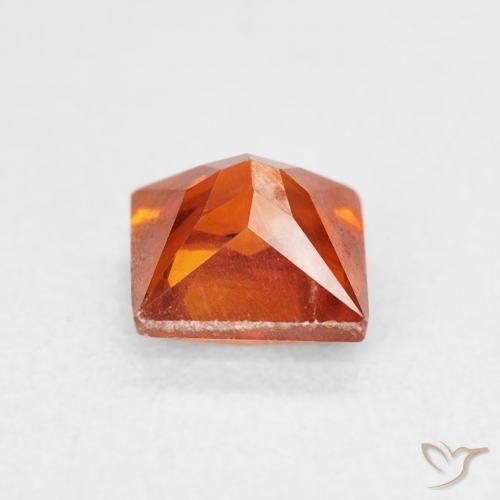 9,17 ctw natürlicher Feuerorange Sphalerit, Quadrat, SI