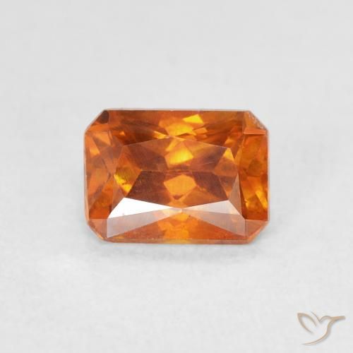 1.36ct Natürlicher Apfelwein Sphalerit, Smaragdschliff, SI