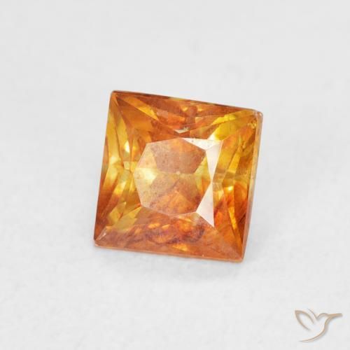 9,17 ctw natürlicher Mittelorange Sphalerit, Quadrat, SI