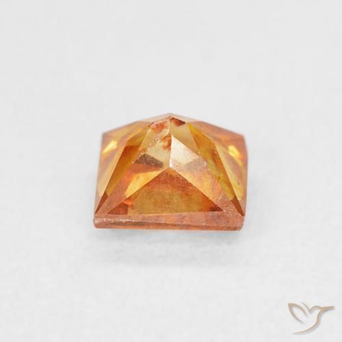9,17 ctw natürlicher Mittelorange Sphalerit, Quadrat, SI