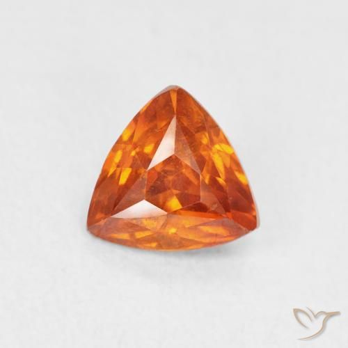 0.97ct Natürlicher Feuerorange Sphalerit, Trillion, SI