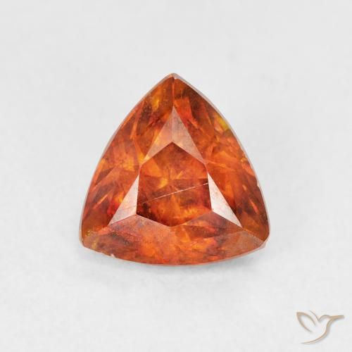 1.59ct Natürlicher Mittelorange Sphalerit, Trillion, SI